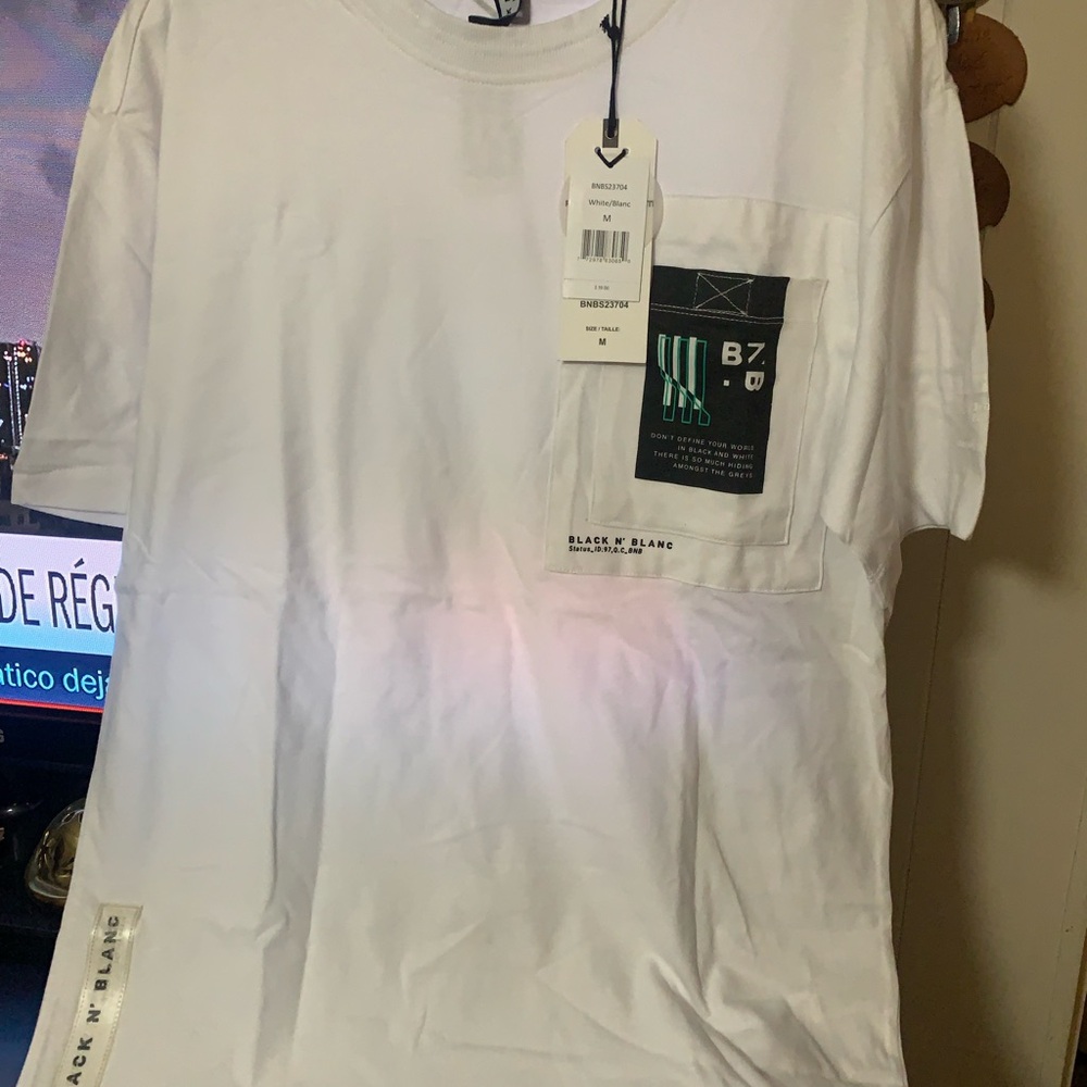 White Graphic Pocket Tank Top